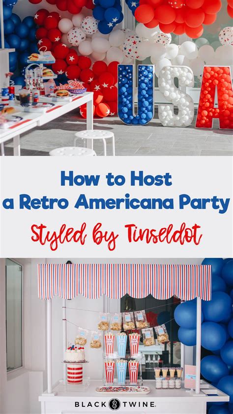 Place Setting and Tablescape from Retro Americana Party styled by ...