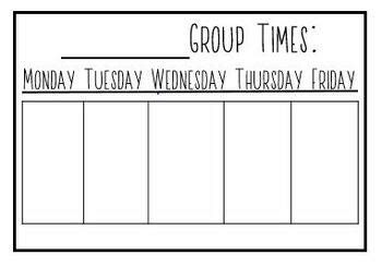 Editable Resource Room Student Schedule Printable by Honestly Resource