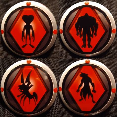 Ben 10 Red Omnitrix Aliens SetSingle Purchase or Set of 20 | Etsy