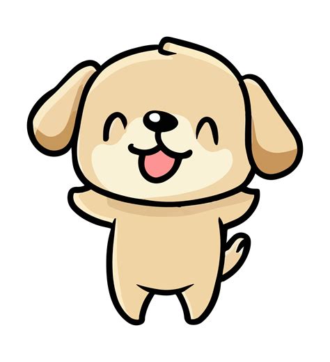 cute cartoon style dog with its tongue out 22584086 PNG