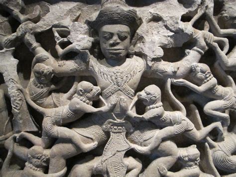 Scene from the epic Ramayana: Kumbhakarna battles the monk… | Flickr