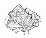 Free 🧇 Waffles Coloring Pages – Coloring Corner sketch template