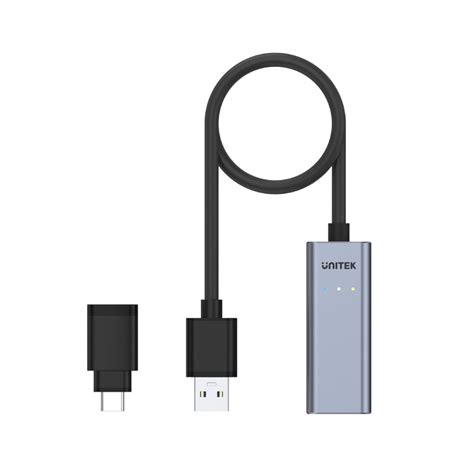 USB 3.0 to Gigabit Ethernet Adapter with USB-C Adapter