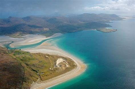 Isle of Harris from a drone over Luskentyre | Scotland beach, Scotland ...