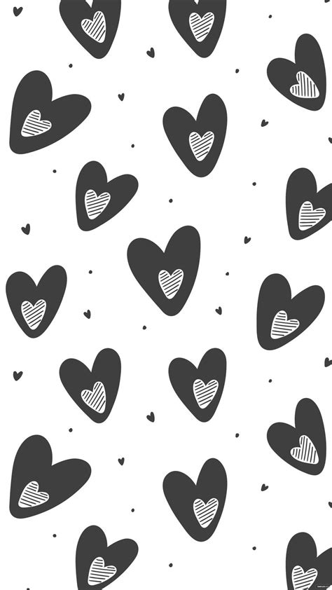 White And Black Heart Background in JPG, Illustrator, SVG, EPS - Download | Template.net