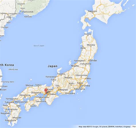 Kobe on Map of Japan