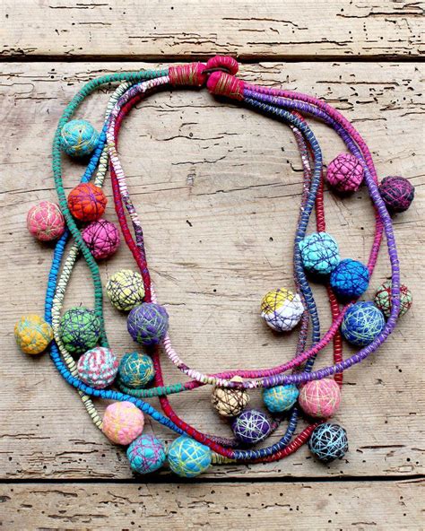 All necklaces in our Recycled Textile Jewelry Collection are handmade in Peru by groups of women ...