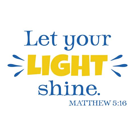 Matthew 5:16 Vinyl Wall Decal 1 by Wild Eyes Signs Let Your Light Shine, Youth Room, Church ...