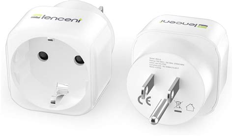 Buy 2 Pack Europe to US Plug Adapter, LENCENT European to USA Adapter, American Outlet Plug ...