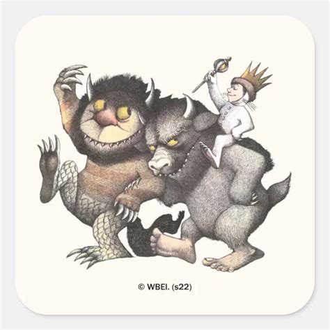 Where the Wild Things Are Characters Square Sticker | Zazzle