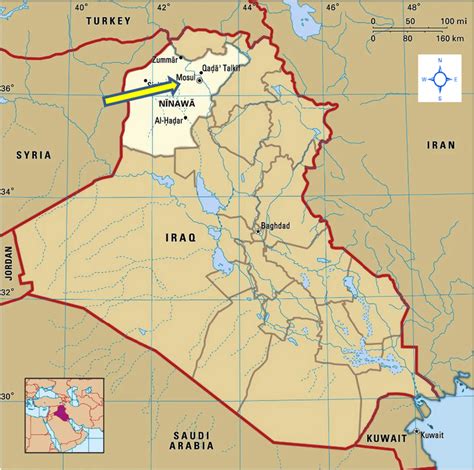 Location of Nineveh province on the map | Download Scientific Diagram