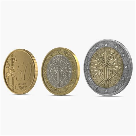 French Euro Coins Collection 3D Model #AD ,#Euro#French#Coins#Model | Euro coins, Coin ...