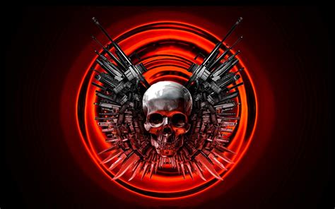 Skulls And Guns Wallpaper - WallpaperSafari