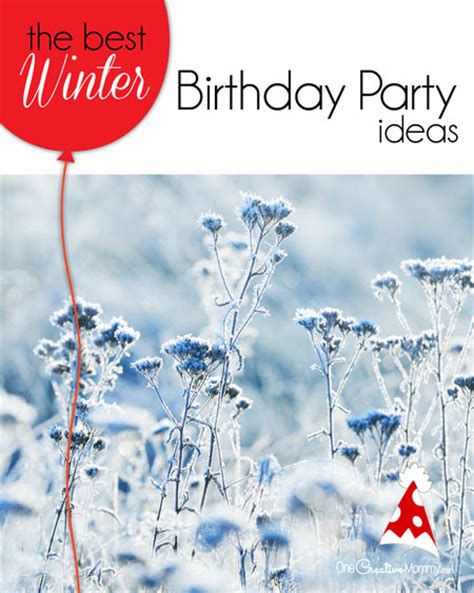 The Perfect Winter Birthday Party Ideas! - onecreativemommy.com