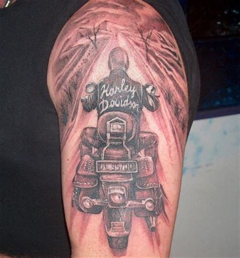 16 Memorable Motorcycle Tattoo Design Ideas | Motorcycle tattoos, Biker ...