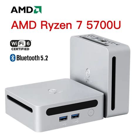 GenMachine MINI PC AMD Ryzen 7 5700U MINI PC Windows 11 Pro 16GB 512GB ...