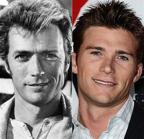 IDENTICAL! A young Clint Eastwood pictured side by side with a picture ...