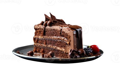 Slice of tasty homemade chocolate cake on transparent background 27145032 PNG