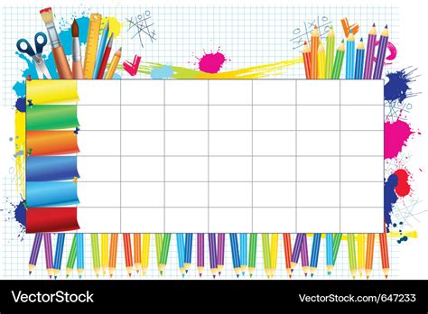 School timetable Royalty Free Vector Image - VectorStock