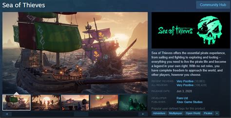 Sea of Thieves has now passed 100,000 reviews on Steam, 90% are ...