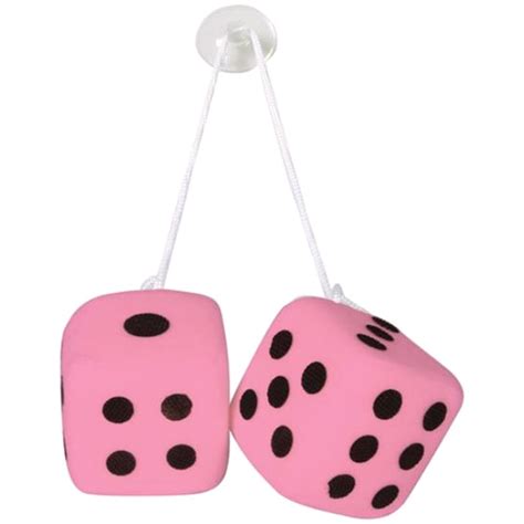 Lucky Fuzzy Dice Pink For | MicksGarage