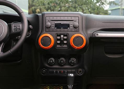 For Jeep Wrangler JK 4DR 2011-17 Orange Interior Decoration Full Cover Trim 12pc | eBay