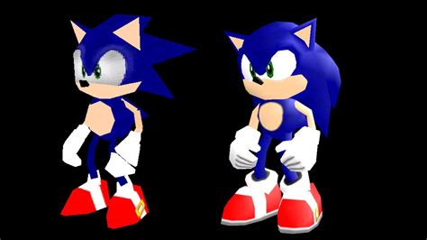 The leftover Saturn Sonic model in Sonic Adventure Dreamcast SADX Release - YouTube