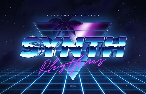 80s Retro Text Effects Retrowave Synthwave, Add-ons | GraphicRiver