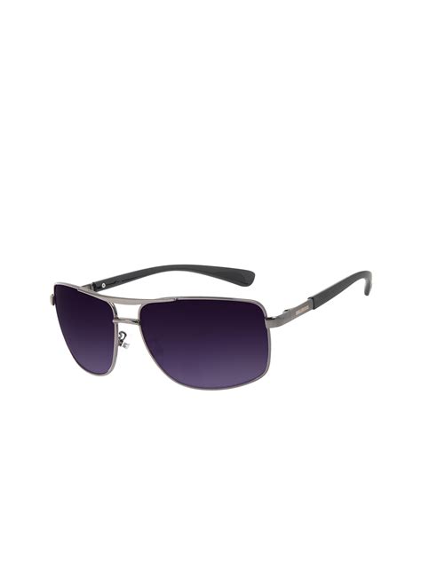 Buy Chilli Beans Men Violet Lens & Black Rectangle Sunglasses With UV ...