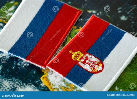 Serbia and Russia, Flags of Both Countries, Concept, Mutual Relations ...