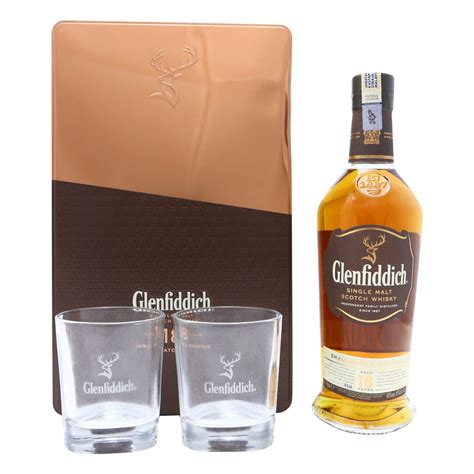 GLENFIDDICH 18 Year Old with 2 Glass Gift Set | Whisky.my