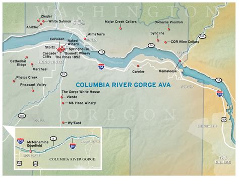 2012 Spring Wine Guide: Columbia River Gorge map | OregonLive.com