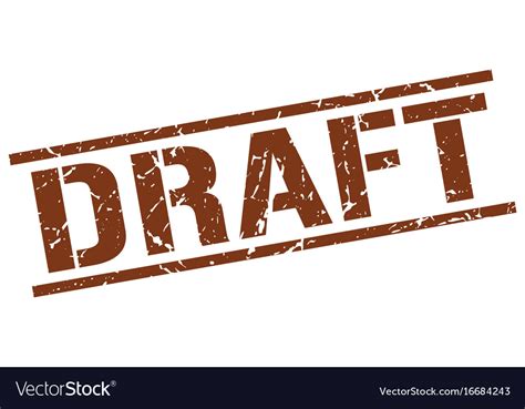 Draft stamp Royalty Free Vector Image - VectorStock