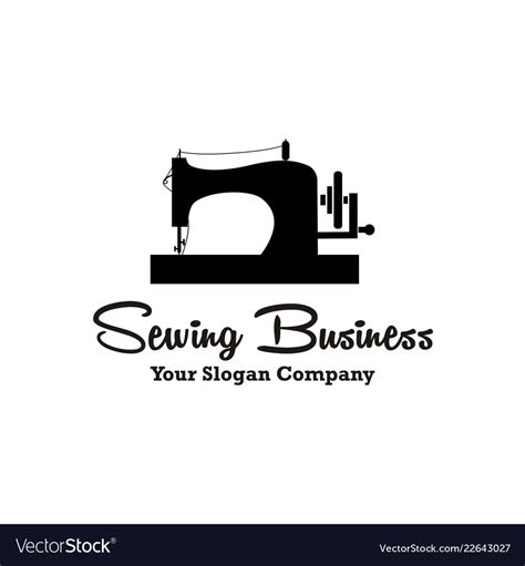 Sewing machine logo Royalty Free Vector Image - VectorStock