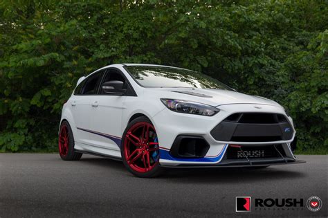 Roush Ford Focus RS Gets Candy Red Vossen Wheels - autoevolution