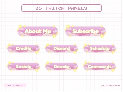 35 Pastel Pink Cloud Twitch Panels Dreamy Star Cloudy Kawaii - Etsy Canada