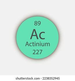 Actinium Symbol Chemical Element Periodic Table Stock Vector (Royalty Free) 2238352945 ...