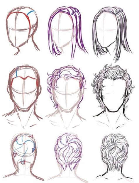 How To Draw Hair (Step By Step Image Guides) - Bored Art | How to draw ...