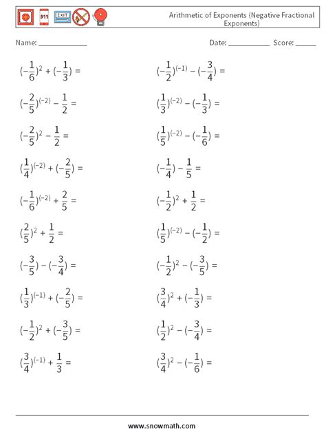 Operations With Exponents Worksheet – E Street Light