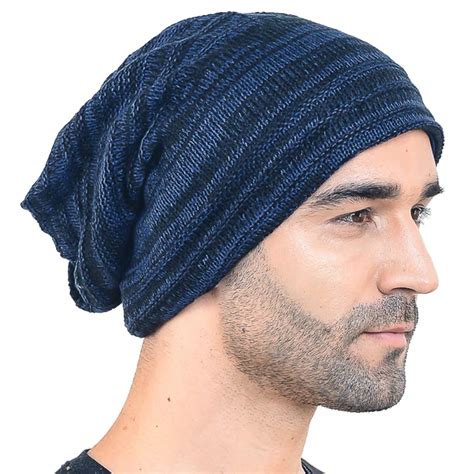 Aliexpress.com : Buy HISSHE Winter Mens Classic Slouchy Knitted Beanie Casual Striped SkullCap ...