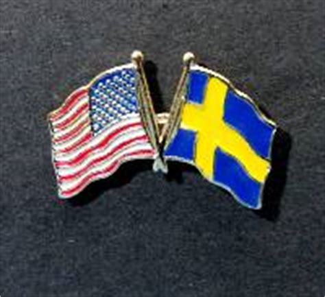 Anderson Butik: Lapel Pin - Swedish/American Flag