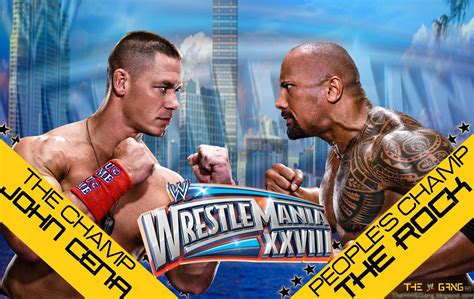 WrestleMania 28 John Cena and Rock wallpapers ~ WWE Superstars,WWE ...