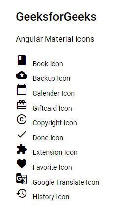 Angular Material Icons - GeeksforGeeks