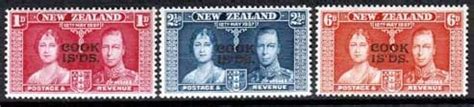 Cook Islands 1937 King George VI Coronation Stamps