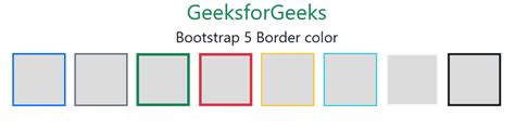 Bootstrap 5 Border color - GeeksforGeeks