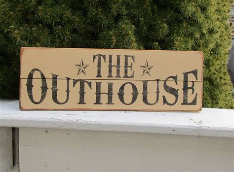 THE OUTHOUSE Bathroom Sign/ Outhouse Sign/ Powder Room Sign/ | Etsy