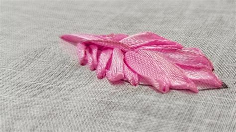 RIBBON EMBROIDERY||LEAF EMBROIDERY - YouTube