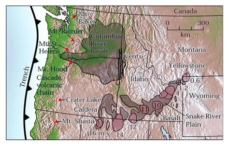 Yellowstone Hotspot Track | Yellowstone volcano, Cascade idaho, Yellowstone