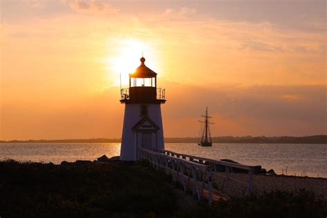 Premium Photo | Lighthouse sunset