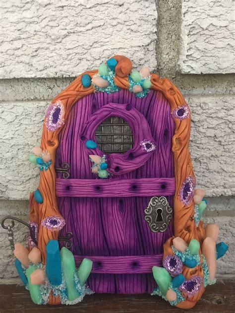 Magic Crystal Fairy Door. | Polymer clay fairy, Clay crafts, Clay fairies